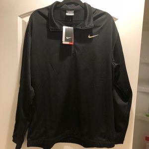 NEW men’s black nike quarter zip